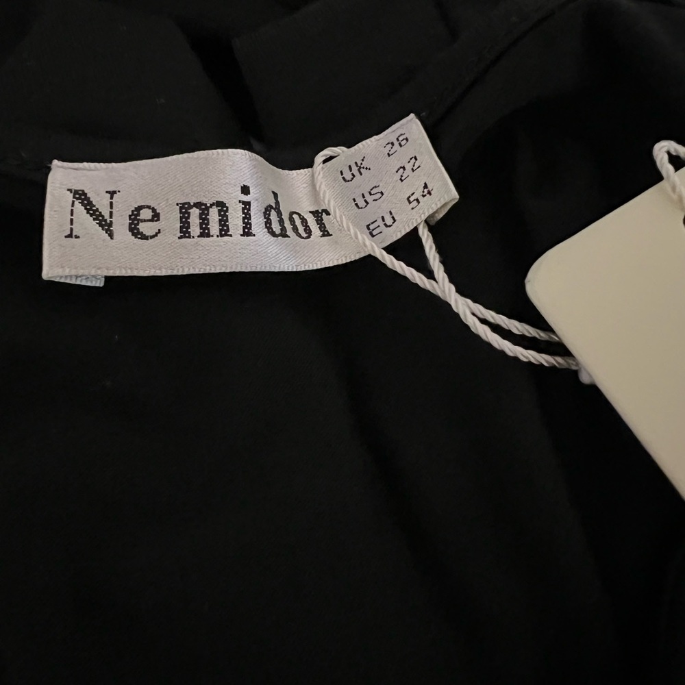 NWT Nemidor 22 Black Short Sleeve Maxi Dress w/ Pockets Casual Modest - Picture 6 of 8